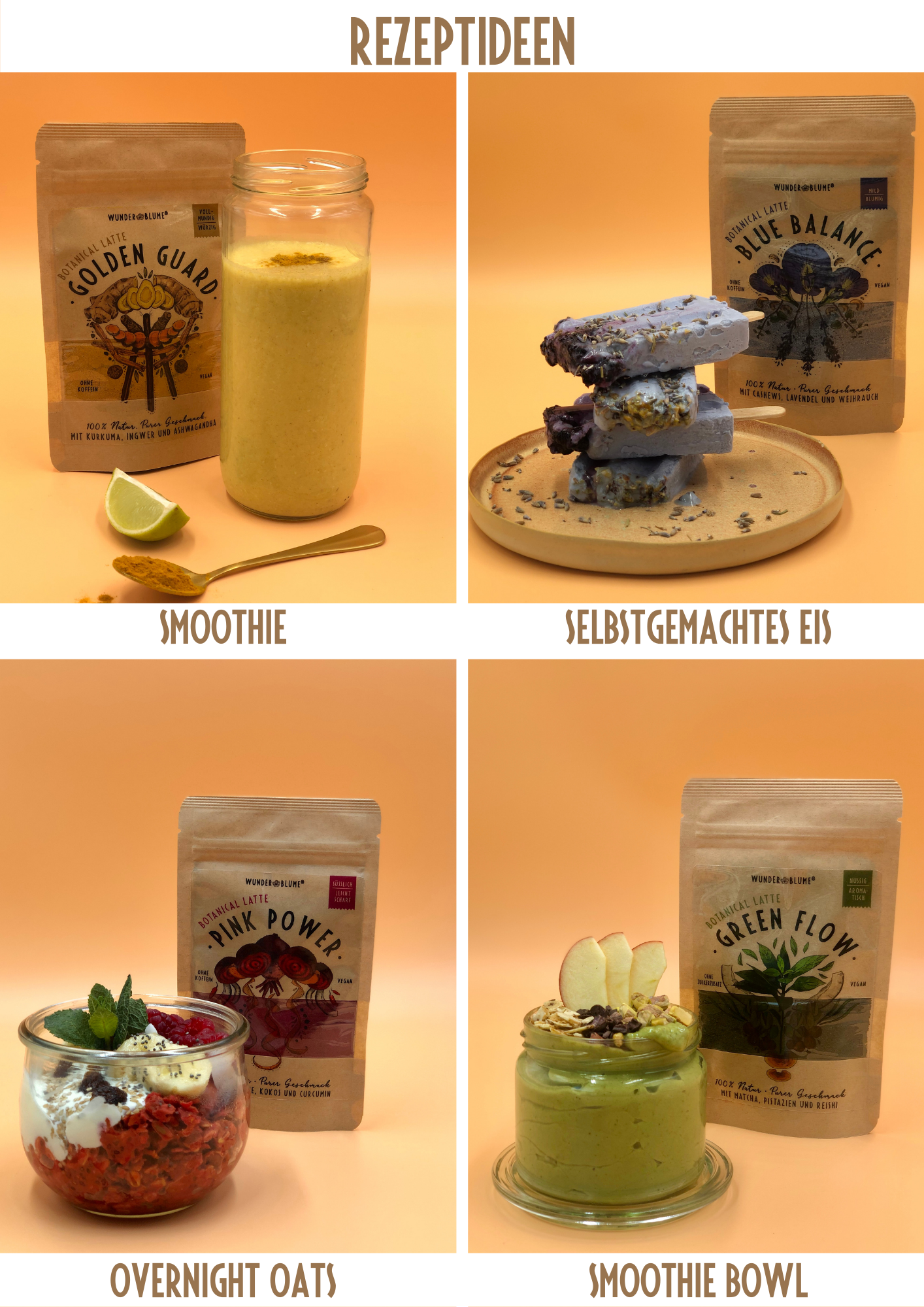 Wunderblume - Botanical Latte Rezept Probierset