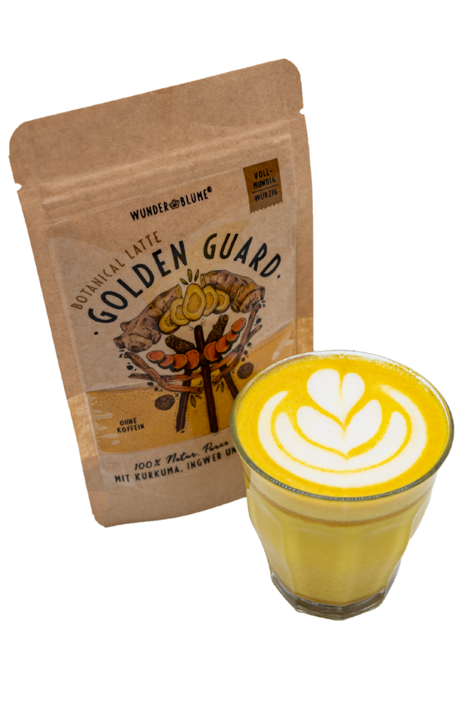 botanical-latte-kurkuma-ingwer-ashwaganda Wunderblume - Gelbe Botanical Latte - Ingwer - Kurkuma - Ashwaghanda - Bag