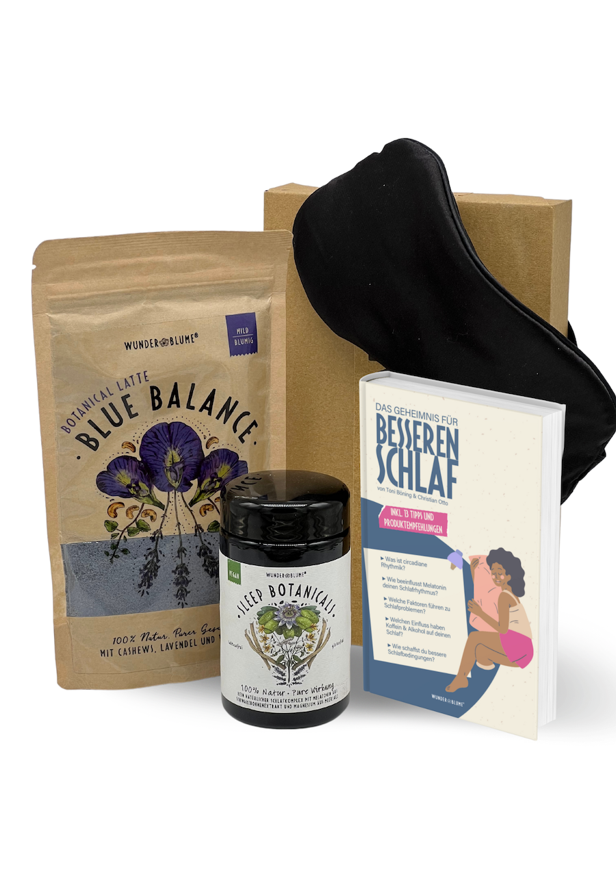 Wunderblume - Sleep Bundle Supplement Sleep Botanical Schlafmaske Ebook Blue Balance Wunderblume - Sleep Bundle Supplement Sleep Botanical Schlafmaske Ebook Blue Balance